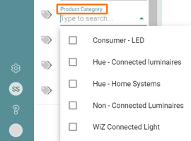 product category filter sitelucent